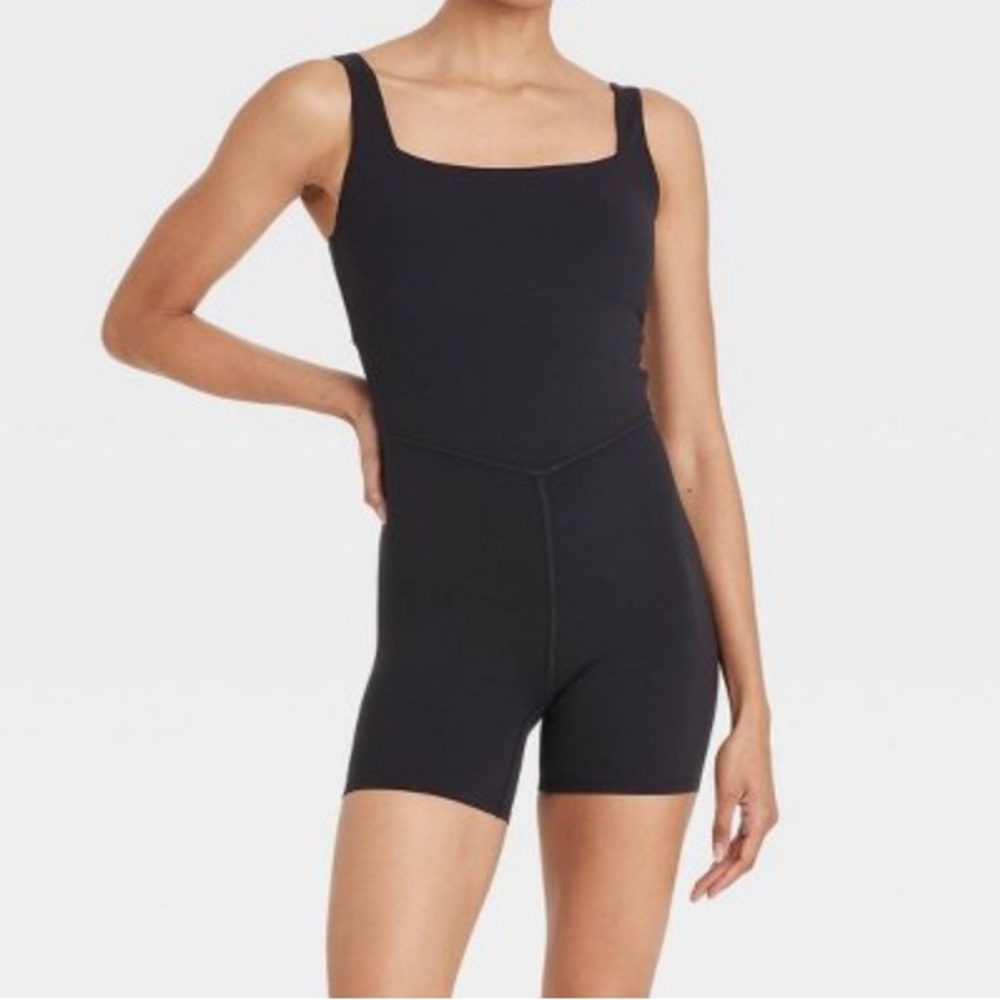 All in Motion Black Short Bodysuit